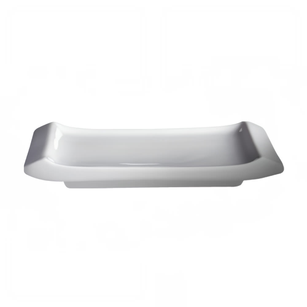 057-71093S 8-1/2" x 5-3/4" Rectangular Platter - Ceramic, White