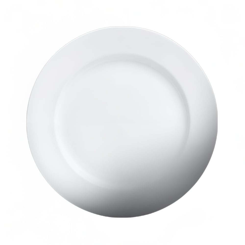 057-210101 10 1/4" Round Imperial Medium Rim Plate - Ceramic, White