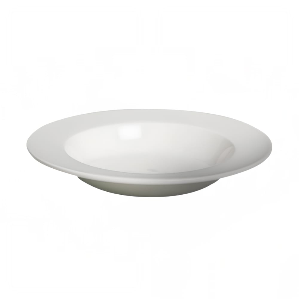 057-81092 10 oz Round Diana Fully Glazed Foot Deep Soup Plate - Ceramic, White