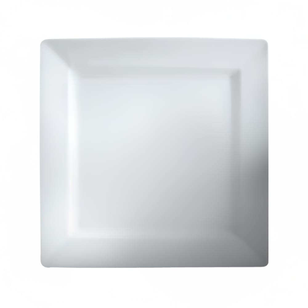057-71091 9 1/4" Square Rim Plate - Ceramic, White