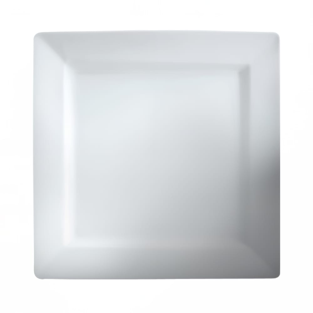 057-71081 8 1/2" Square Rim Plate - Ceramic, White