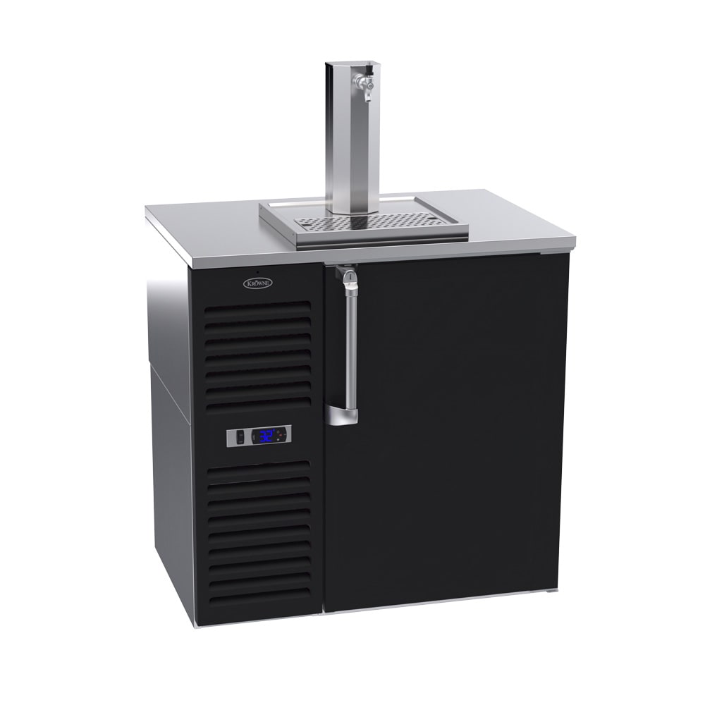 381-DB36LBSS 36" Kegerator Beer Dispenser w/ 1 Keg Capacity - 1 Column, Black, 115v