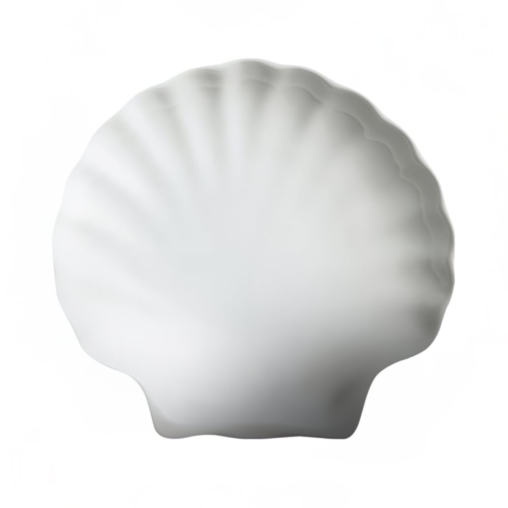 057-210506 5-1/5" x 5-1/4" Shell Shaped Imperial Dish - Ceramic, White
