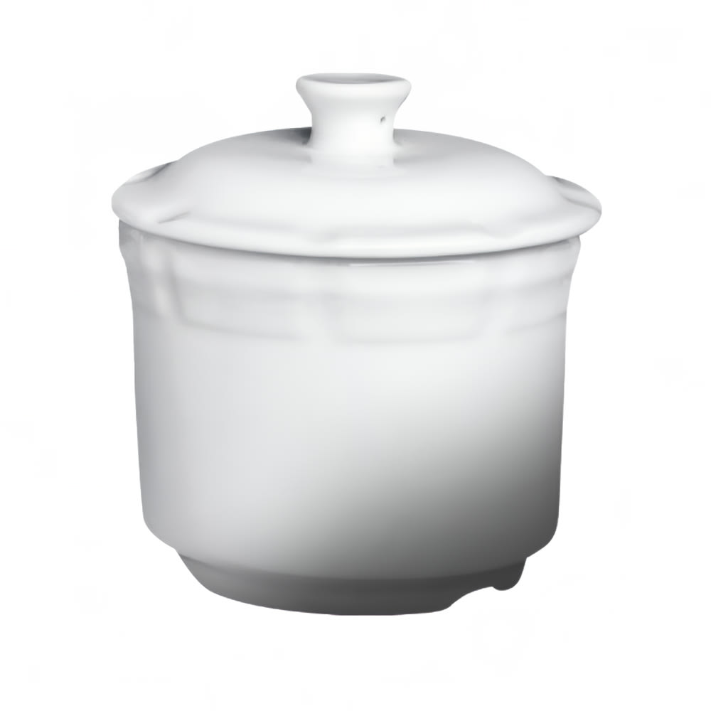 057-210344 9 oz Round Imperial Soup Tureen - Ceramic, White