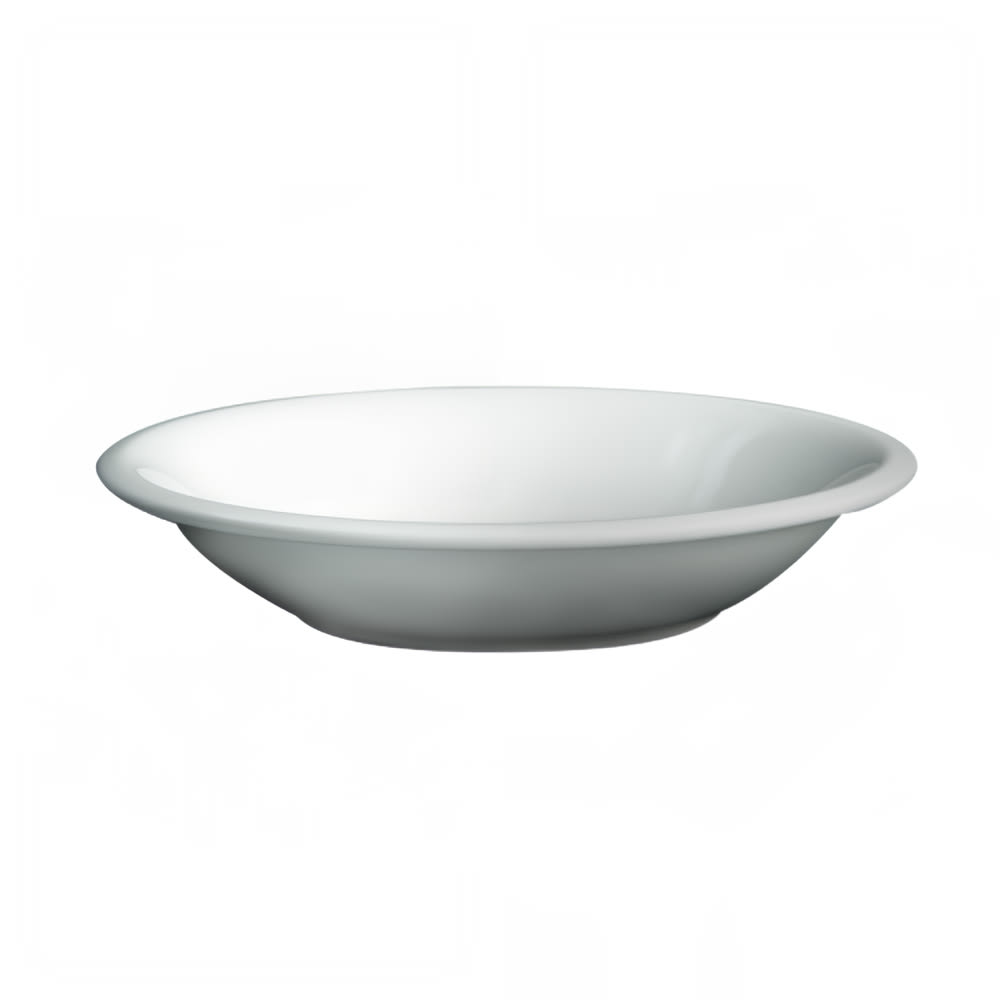 057-610102N 10" Round Dynasty Rim Plate - Ceramic, White