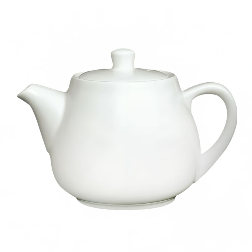 057-6105121 25 oz Dynasty Coffee/Teapot w/ Handle & Lid - Ceramic, White