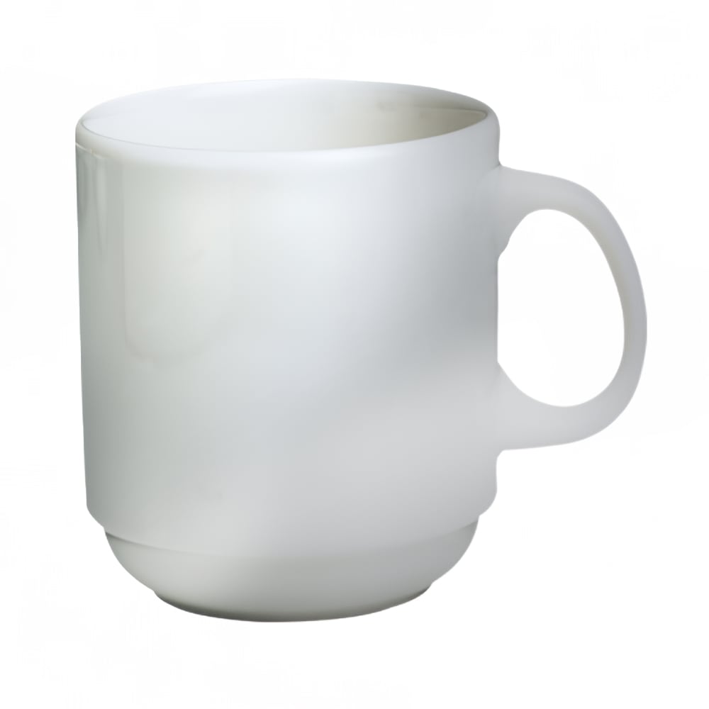 057-610911 12 oz Dynasty Stackable Cup - Ceramic, White