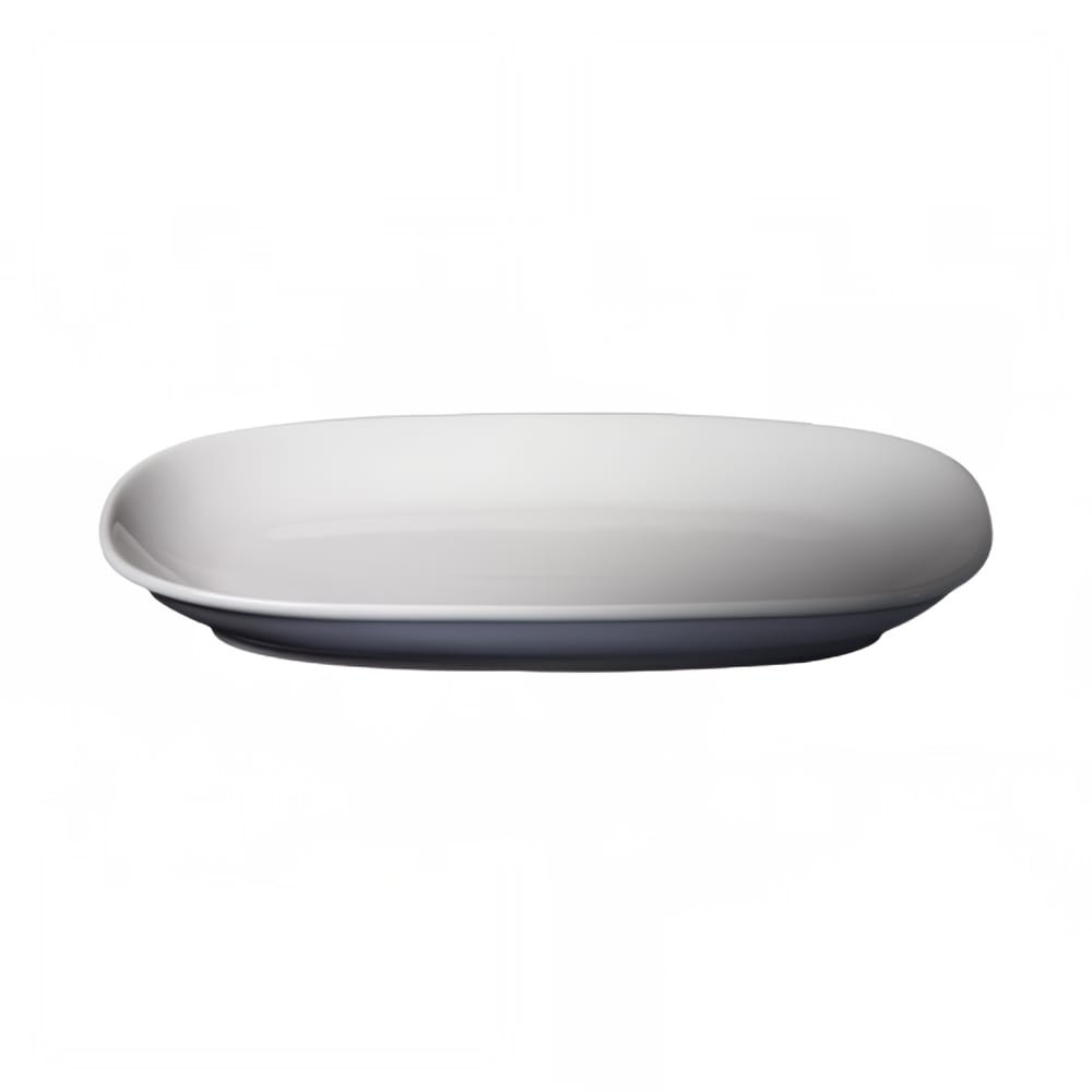 057-7102018 Rectangular Coupe Plate - 10 1/2" x 6 1/2", Ceramic, White