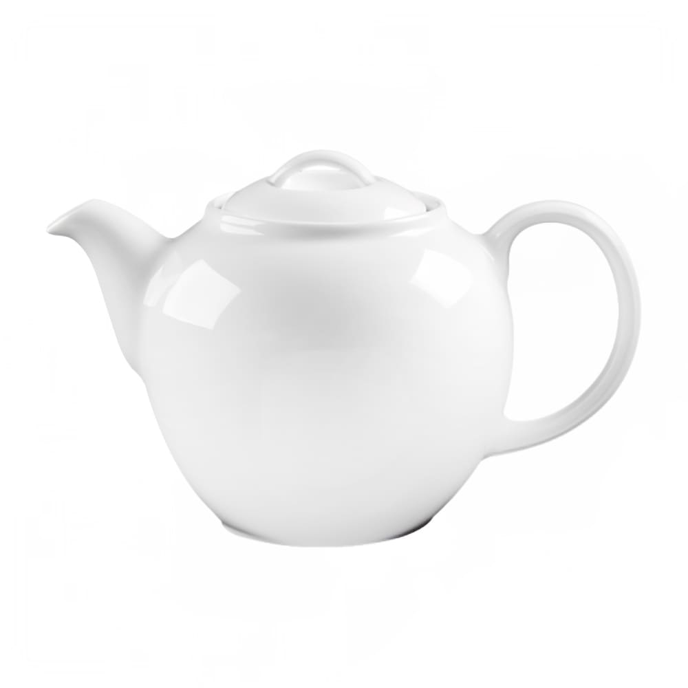 057-6105701 18 oz Dynasty Coffee/Teapot w/ Handle & Lid - Ceramic, White