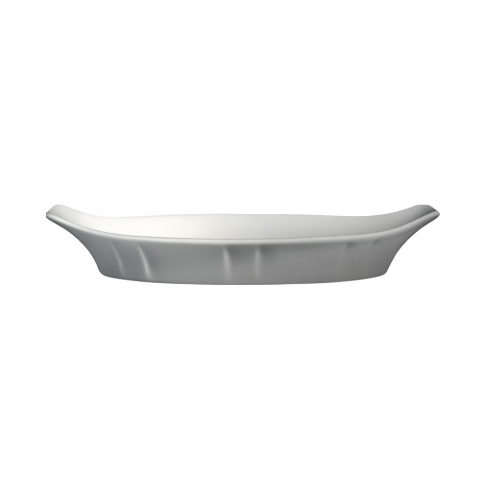 057-6108080 10 oz Dynasty Oval Baking Dish - Ceramic, White