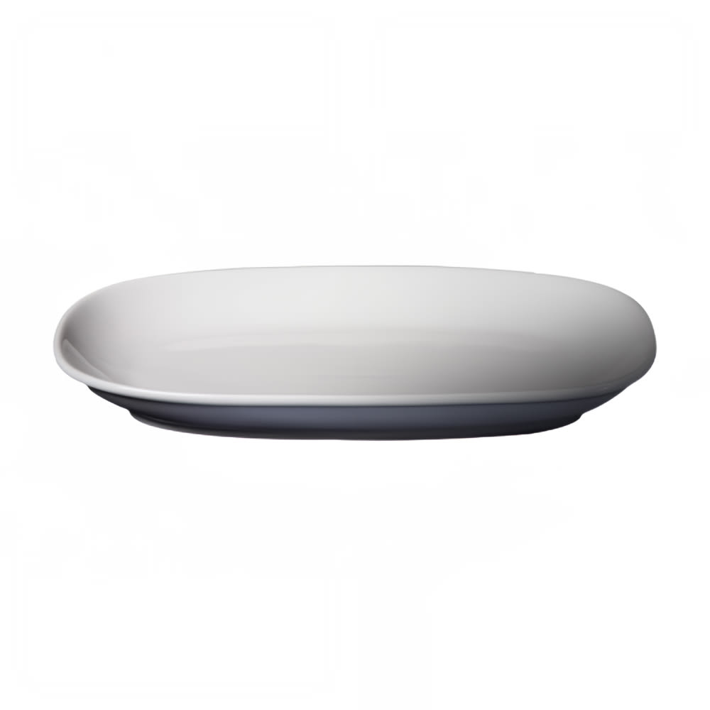 057-7102017 Rectangular Coupe Plate - 8 1/2" x 5 1/4", Ceramic, White