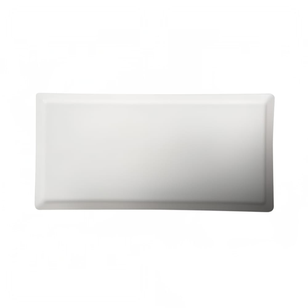057-709113 Rectangular Flat Plate w/ Narrow Rim - 11" x 5 1/2", Ceramic, White