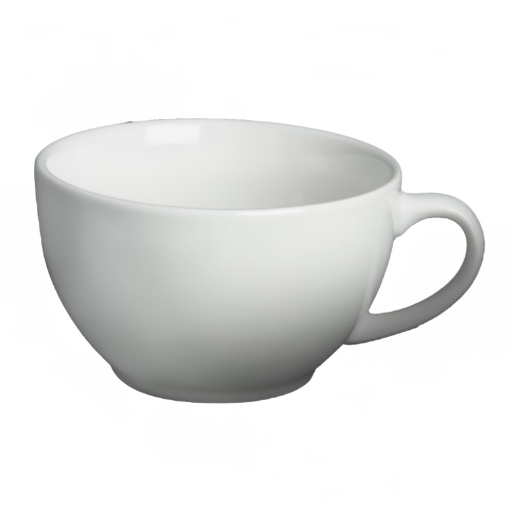 057-6104077C 12 oz Dynasty Cappuccino Cup - Ceramic, White