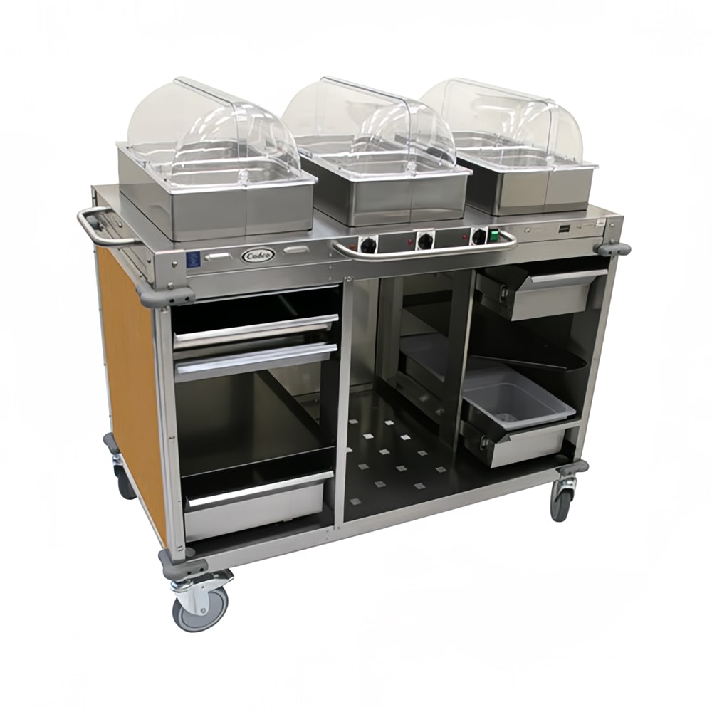516-CBCHHHL14 55 1/2" Hot Food Table w/ (3) Wells & Undershelf, 120v