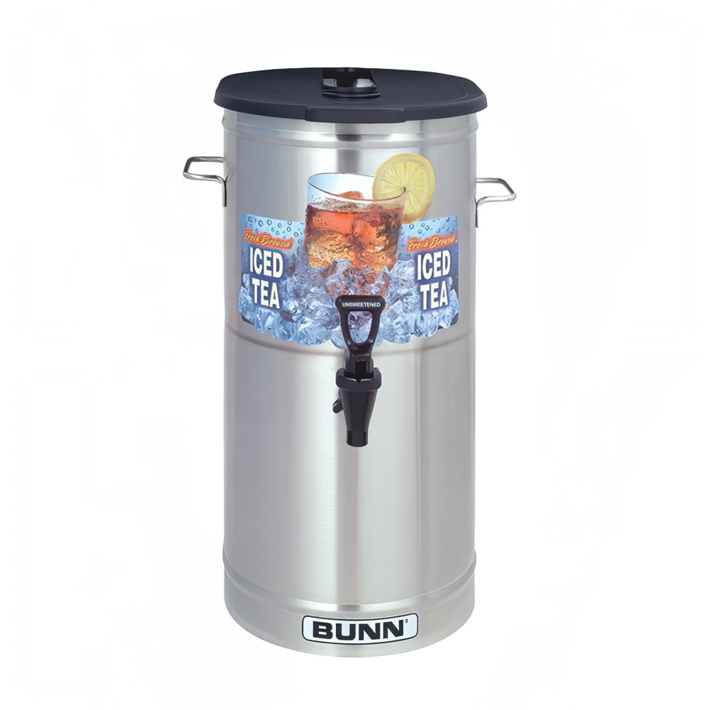 Bunn TDO-4 4 gal Oval Iced Tea Coffee Dispenser w/ Handles, Brew-through Lid (34100.0002)