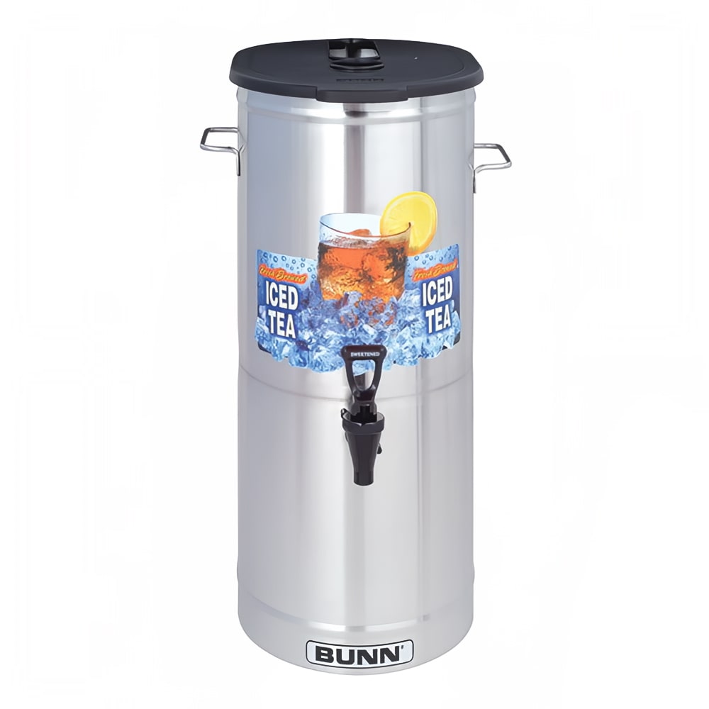 021-341000003 5 gal Oval Iced Tea Coffee Dispenser w/ Handles, Brew-through Lid