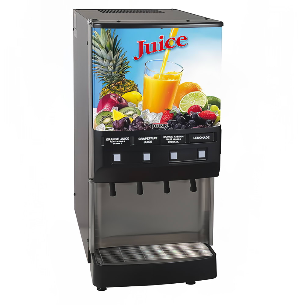 021-373000000 Silver Series® Refrigerated Drink Dispenser w/ (4) 1 gal Bowls, Mixing, Unlit Juice...