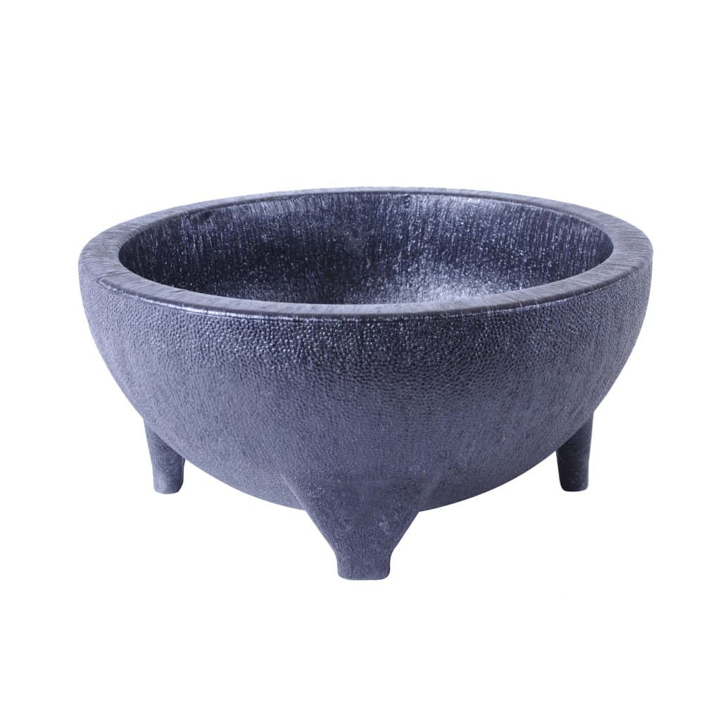 438-PLMJ056BK 56 oz Molcajete Salsa Bowl, Plastic, Black
