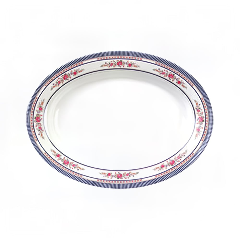 438-2009AR 9" x 6 5/8" Oval Platter - Melamine, Rose
