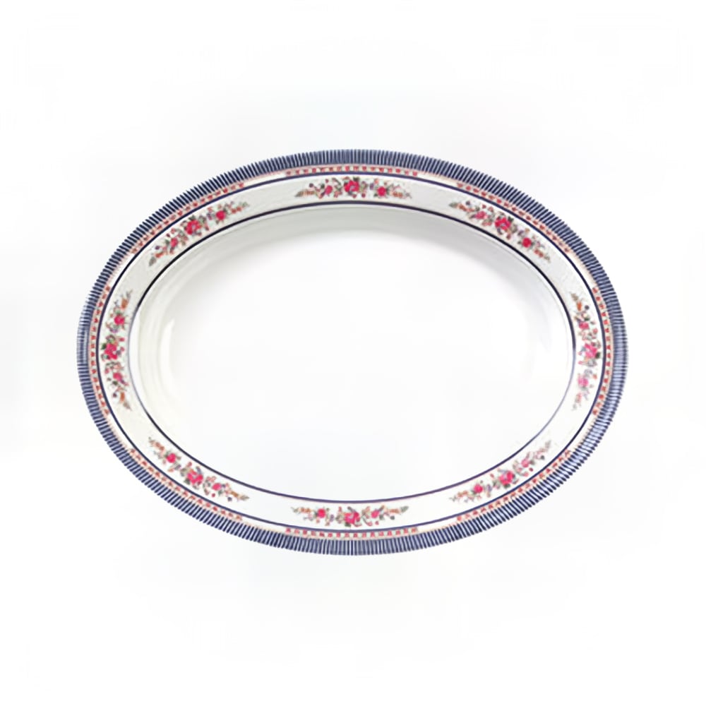 438-2010AR 9 7/8" x 7 1/4" Oval Platter - Melamine, Rose