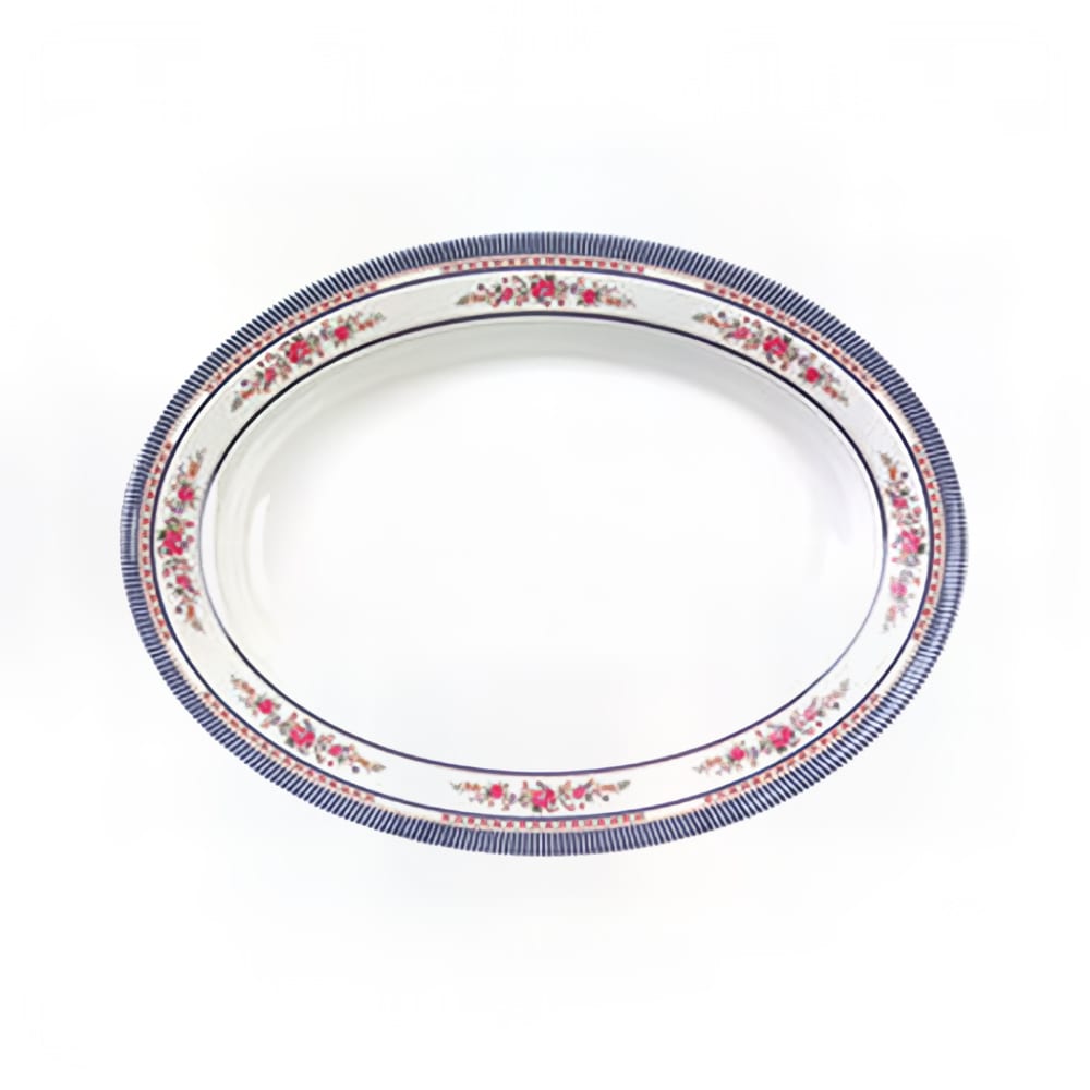438-2014AR 14" x 10" Oval Platter - Melamine, Rose