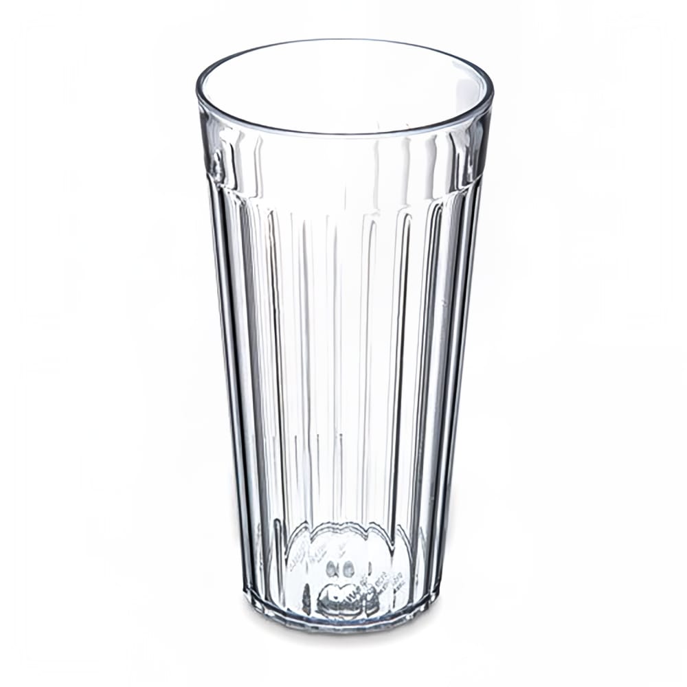 028-0120C 20 oz Clear Fluted Plastic Tumbler