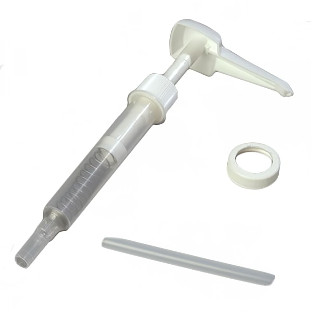 028-3831038P Condiment Dispenser Set w/ 1 oz/Stroke Pump & 1 1/2" Lid, Plastic