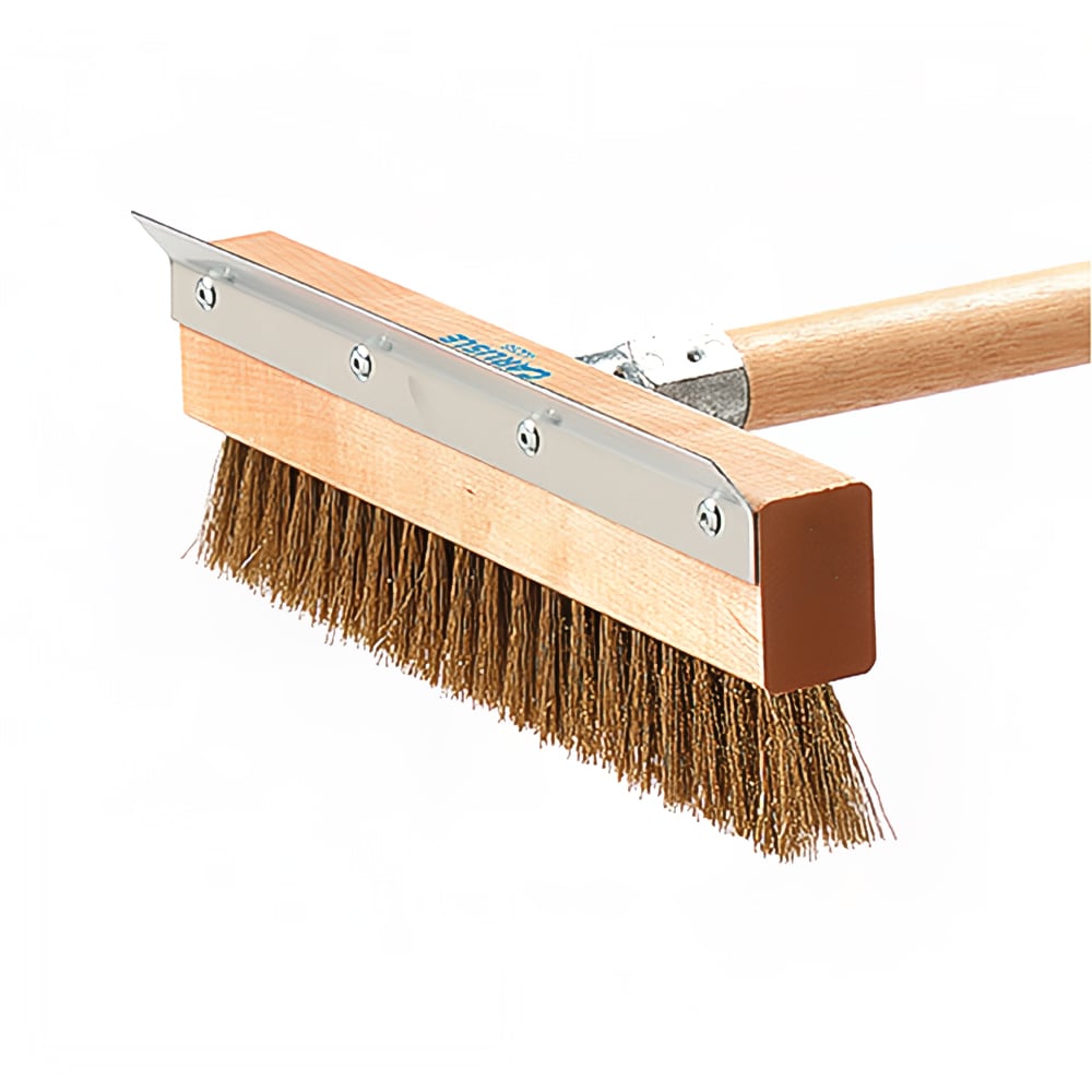 028-4029300 10" Oven Brush with Scraper Head - Brass