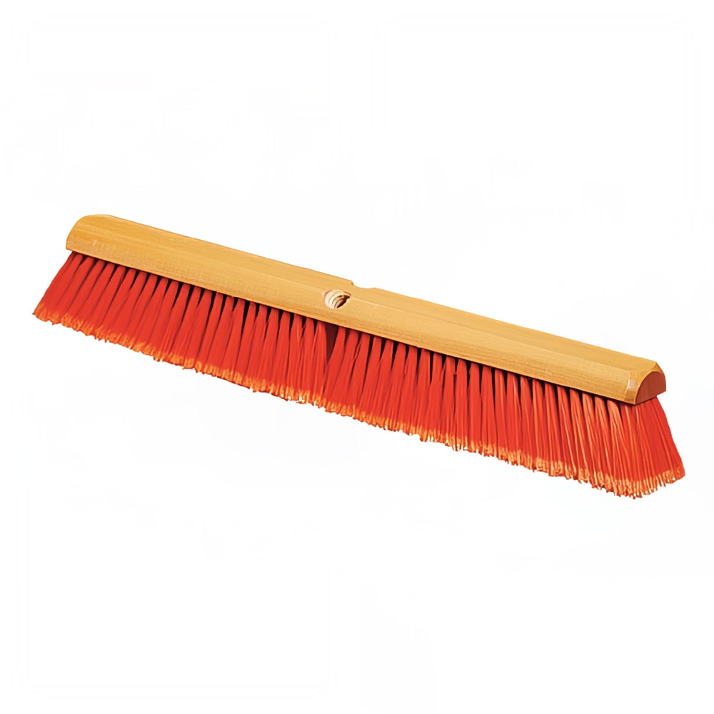 028-4501624 36" Floor Sweep - Fine, Hardwood/Polypropylene, Orange