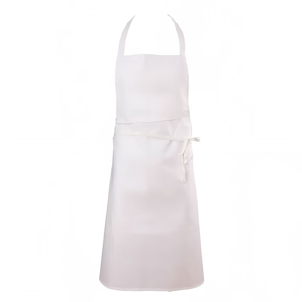 094-600BAWNP Bib Apron, Poly/Cotton Blend, 34" x 34", White