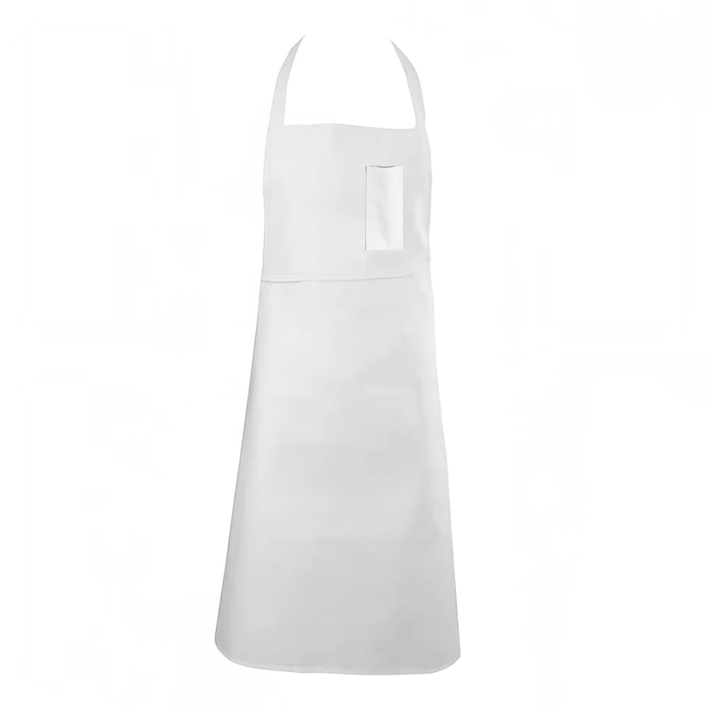 094-610BAC Bib Apron - 40" x 36", Cotton, White