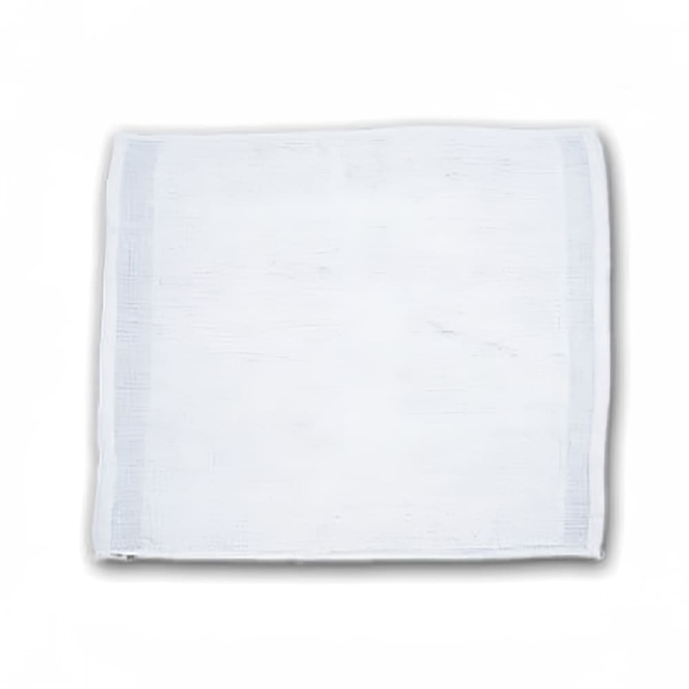 094-700BRT24 White Ribbed Cotton Bar Towel, 16" x 19"