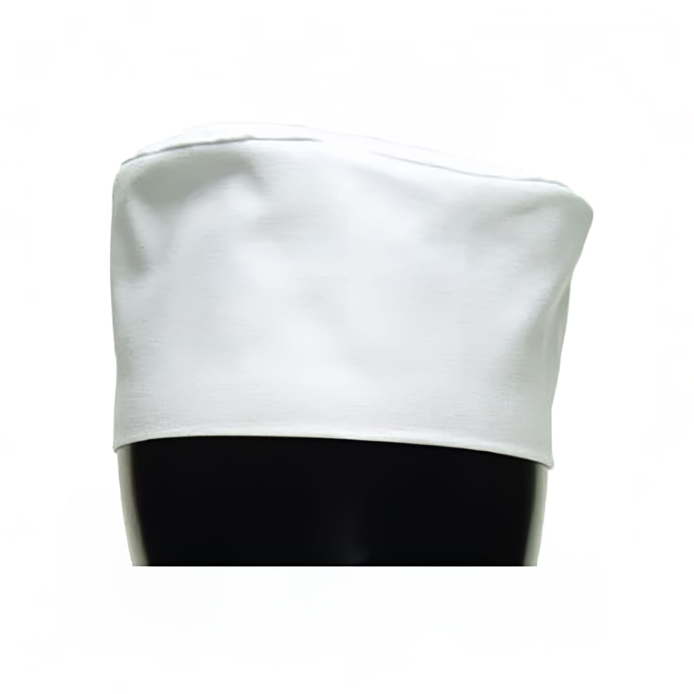 094-H002R Chef Pillbox Hat - Poly-Cotton, White, Regular Size