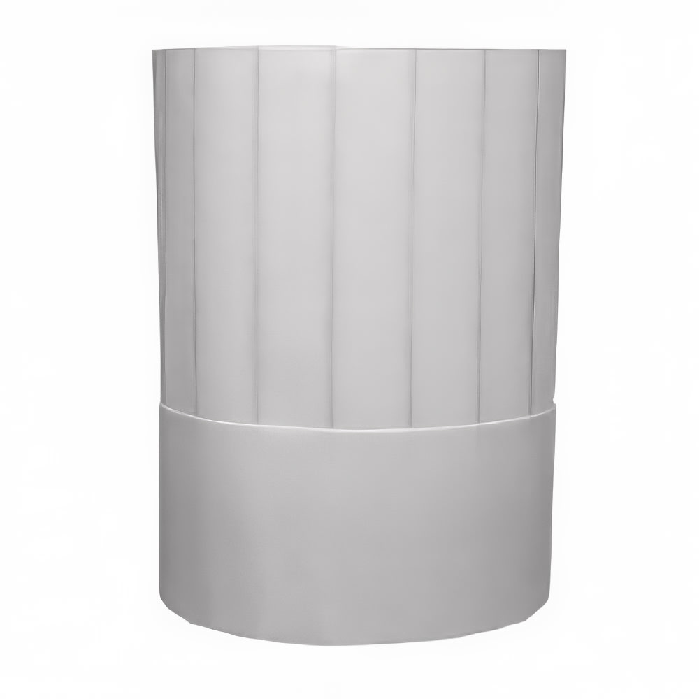 094-H049 Disposable 8 1/2" Chef's Hat w/ Pinstripes, One size