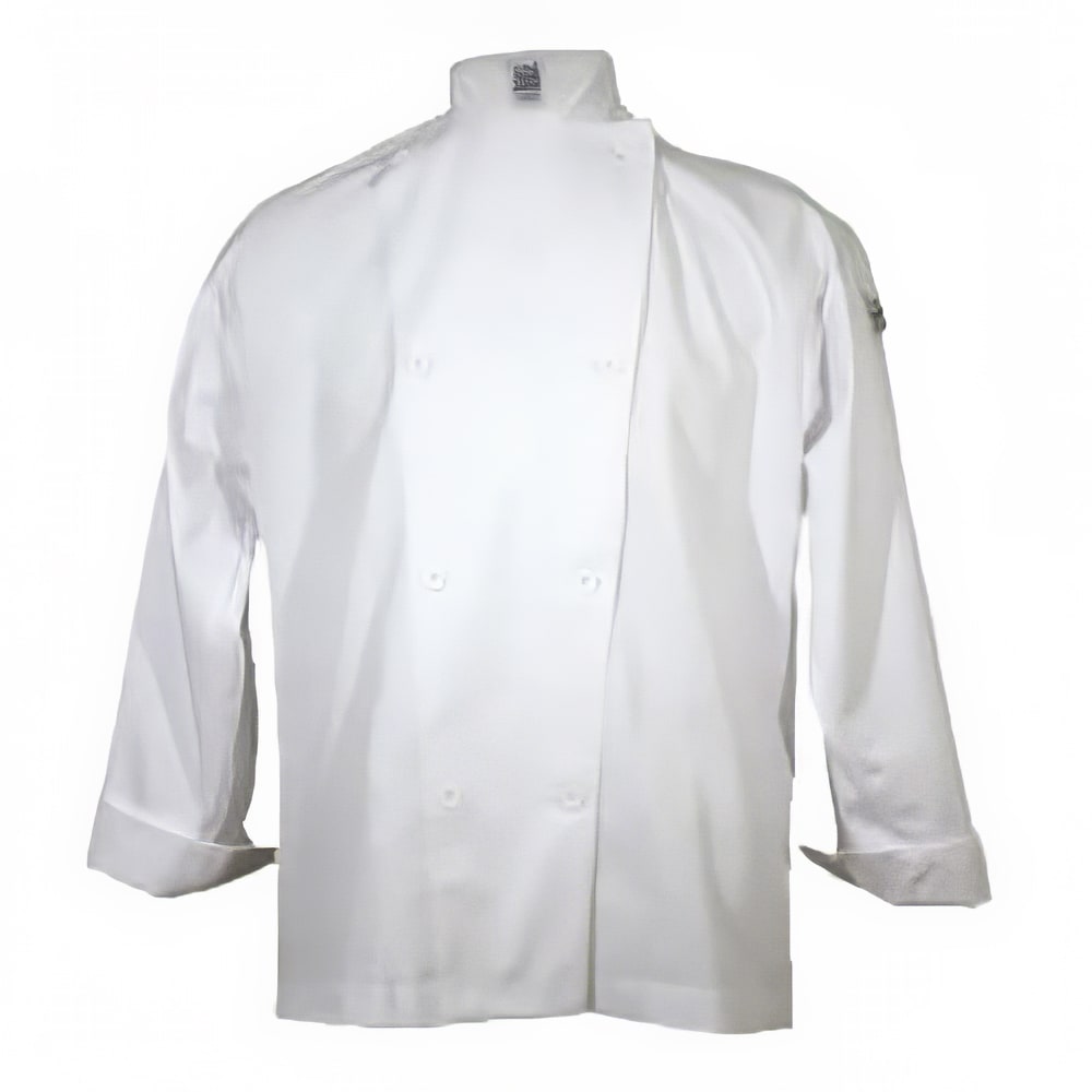 094-J003XL Poly Cotton Blend Chef Jacket, Cloth Knot, X-Large