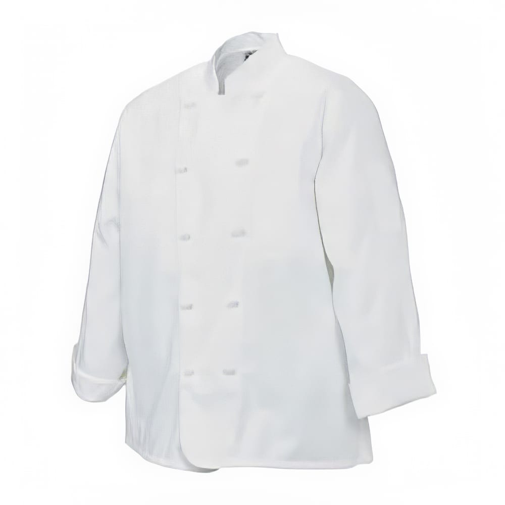 094-J0502X Poly Cotton Chef Jacket, Cloth Knot, 2X