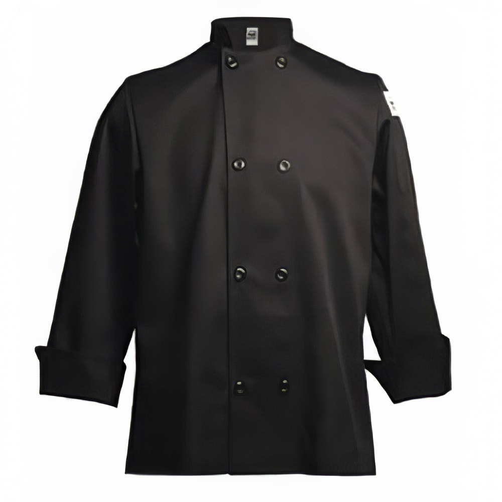 094-J061BKM Traditional Chef's Jacket Size Medium, Black