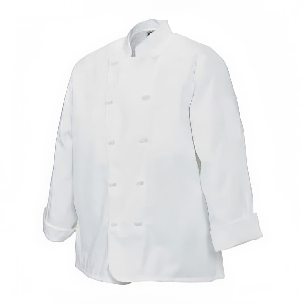 094-J0505X Poly Cotton Chef Jacket, Cloth Knot, 5X