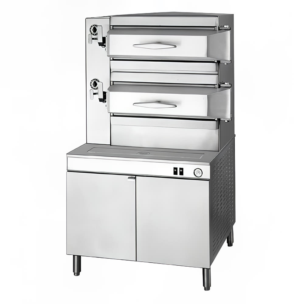 109-PEM2422403 (16) Pan Pressure Steamer - Cabinet, Includes Worktop, 240v/3ph