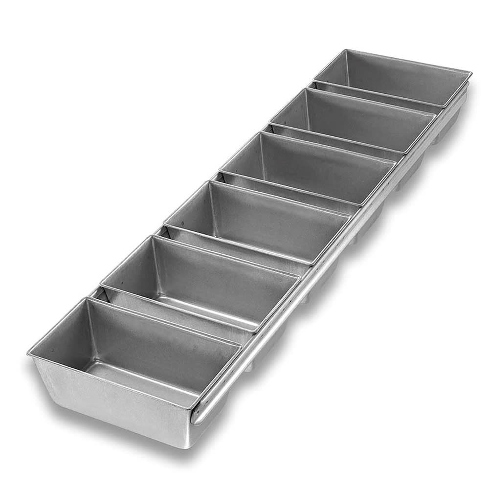 Chicago Metallic 41465 Bread Pan Set, Makes (6) 5 3/5" x 3 1/10" Loaves, AMERICOAT Glazed 26 ga Aluminized Steel