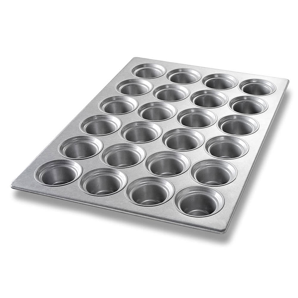225-43026 Large Crown Muffin Pan, Makes (24) 3 3/5" Muffins, AMERICOAT Glazed 22 ga Aluminiz...