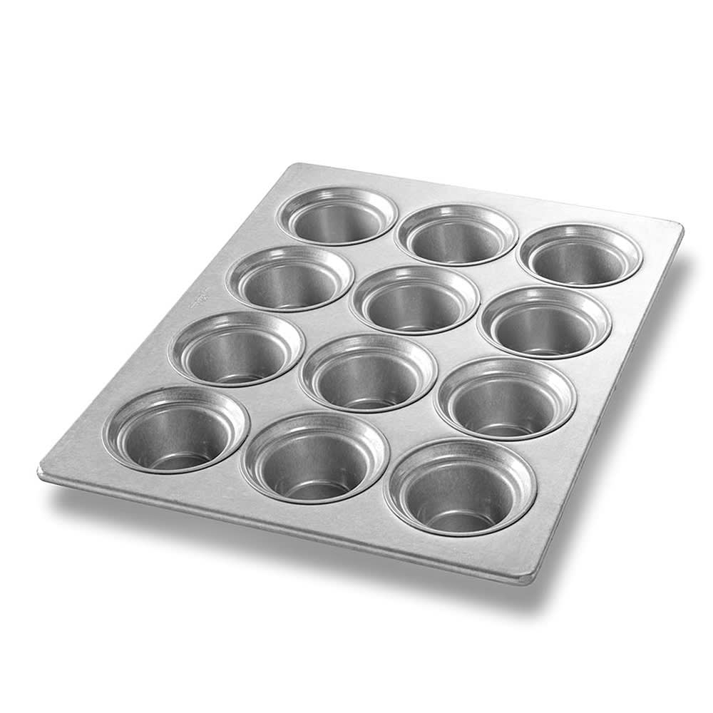 225-43025 Large Crown Muffin Pan, Makes (12) 3 3/5" Muffins, AMERICOAT Glazed 22 ga Aluminiz...