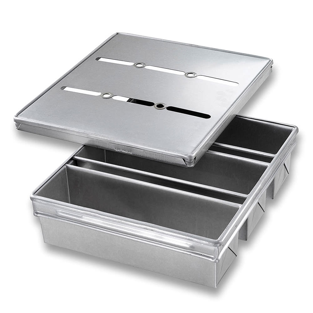 225-44635 Pullman Pan Set, Holds (3) 13" x 4" Pans, AMERICOAT Glazed 26 ga. Aluminized...