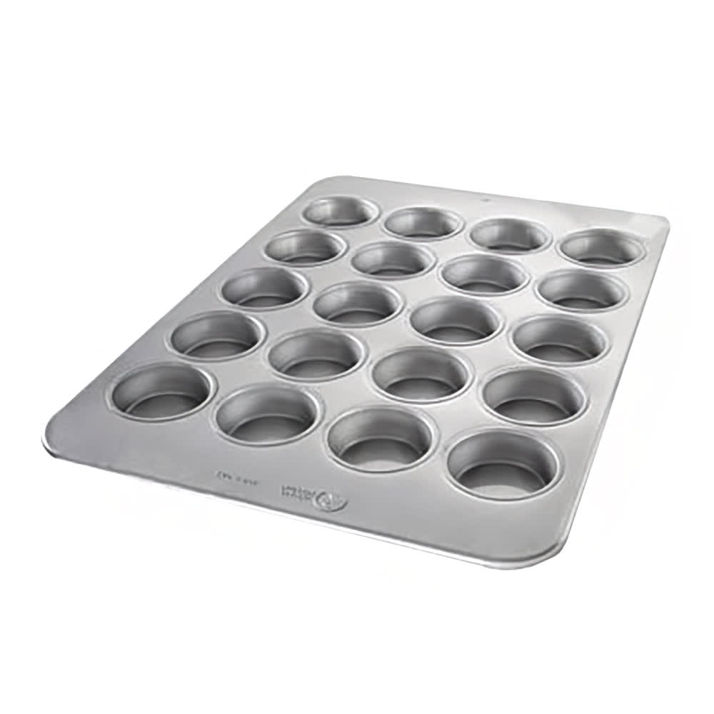 225-44515 Jumbo Muffin Pan, Makes (20) 3 1/2" Muffins, AMERICOAT Glazed 26 ga Aluminized Ste...