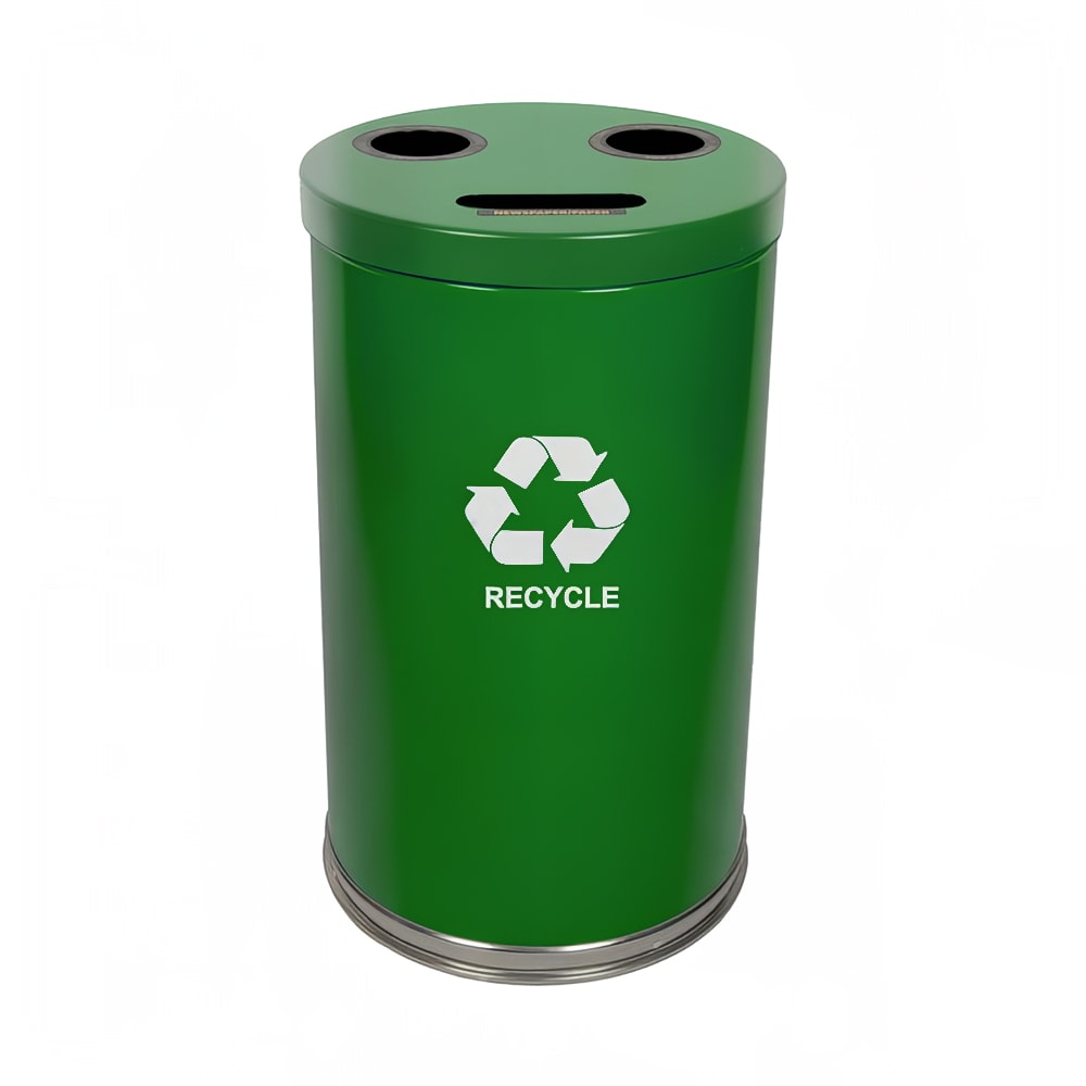 125-18RTGN 33 gal Multiple Materials Recycle Bin - Indoor, Multiple Sections, Decorative
