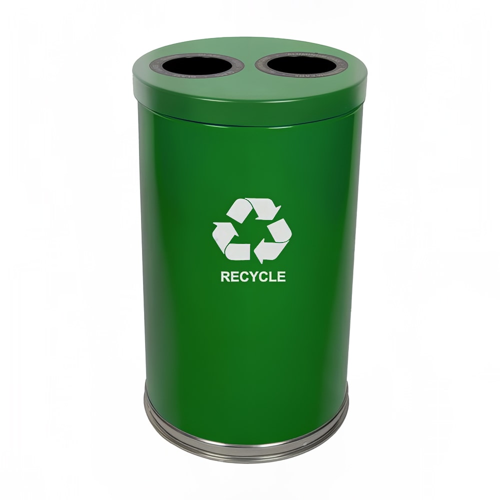 125-18RTGN2H 36 gal Multiple Materials Recycle Bin - Indoor, Multiple Sections, Decorative