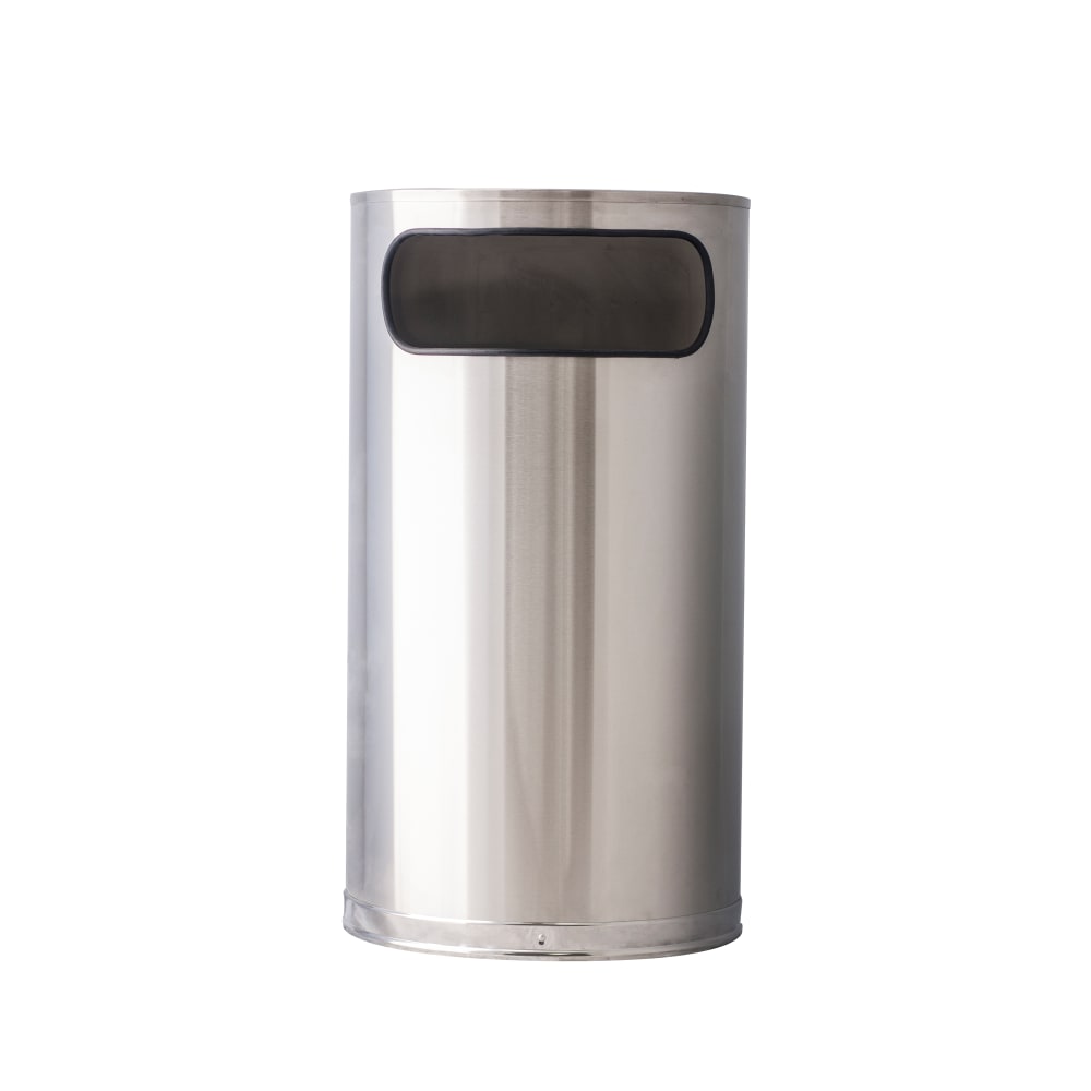 Witt 9HR-SS 9 gal Indoor Decorative Trash Can - Metal, Stainless Steel