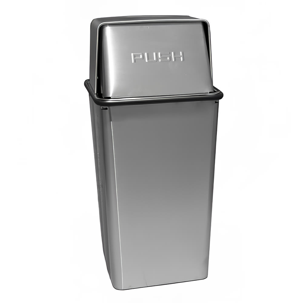 125-36HTSS 36 gal Indoor Decorative Trash Can - Metal, Stainless Steel