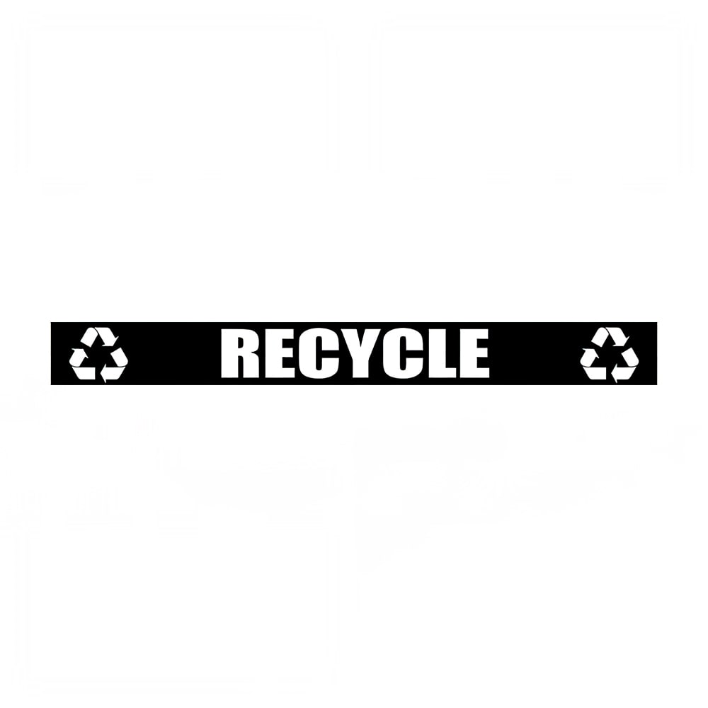 125-LABEL17 Recycle Logo Decal For Outdoor Containers - "Recycle", English