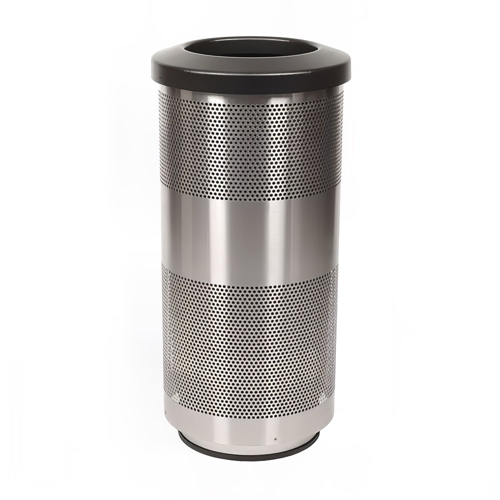 125-SC2001SS 20 gal Indoor Decorative Trash Can - Metal, Stainless Steel